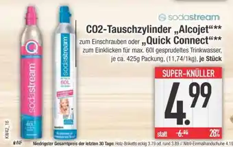 Edeka CO2-Tauschzylinder „Alcojet“ oder „Quick Connect“ Angebot