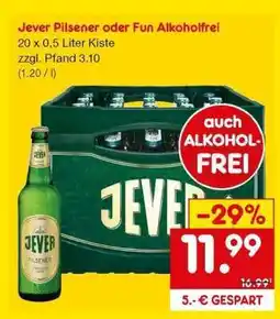 Netto Marken-Discount JEVER Pilsener oder Fun Alkoholfrei Angebot