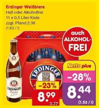 Netto Marken-Discount Erdinger Weißbiere Angebot