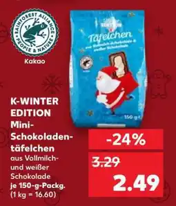 Kaufland K-WINTER EDITION Mini-Schokoladentäfelchen Angebot