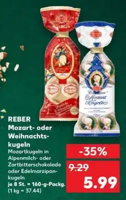 Kaufland REBER Mozart- oder Weihnachtskugeln Angebot