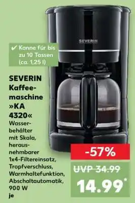 Kaufland SEVERIN Kaffeemaschine KA 4320 Angebot