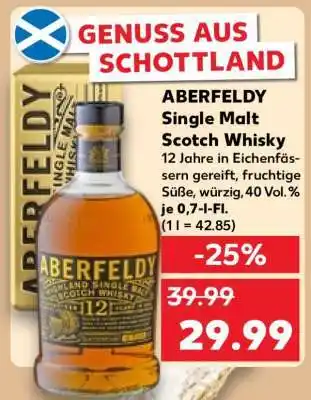 Kaufland ABERFELDY Single Malt Scotch Whisky Angebot