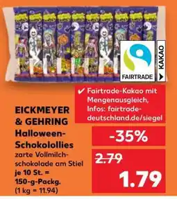 Kaufland EICKMEYER & GEHRING Halloween-Schokolollies Angebot