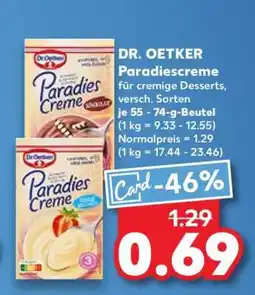 Kaufland DR. OETKER Paradiescreme Angebot