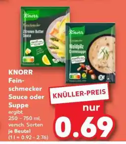 Kaufland Knorr Feinschmecker Sauce oder Suppe Angebot