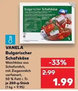 Kaufland VANELA Bulgarischer Schafskäse Angebot
