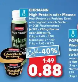 Kaufland EHRMANN High Protein oder Mousse Angebot