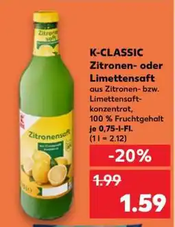 Kaufland K-CLASSIC Zitronen- oder Limettensaft Angebot