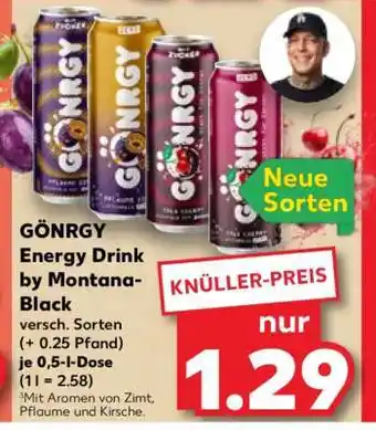 Kaufland GÖNRGY Energy Drink by Montana-Black Angebot