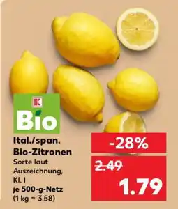 Kaufland Ital./span. Bio-Zitronen Angebot