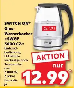 Kaufland SWITCH ON Glas-Wasserkocher SWGF 3000 C2 Angebot