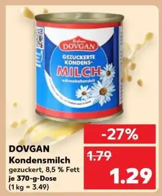Kaufland DOVGAN Kondensmilch Angebot