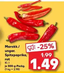 Kaufland Marokk./ungar. Spitzpaprika, rot Angebot