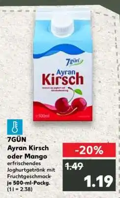 Kaufland 7GÜN Ayran Kirsch oder Mango Angebot