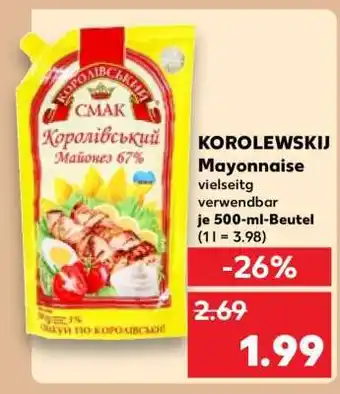 Kaufland KOROLEWSKIJ Mayonnaise Angebot