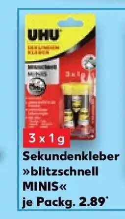 Kaufland Sekundenkleber blitzschnell MINIS Angebot