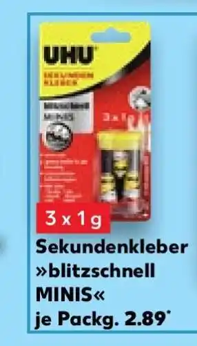 Kaufland Sekundenkleber blitzschnell MINIS Angebot