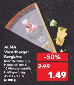 Kaufland ALMA Vorarlberger Bergkäse Angebot