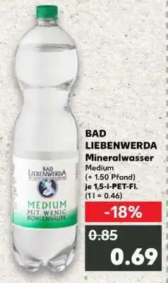 Kaufland BAD LIEBENWERDA Mineralwasser Angebot