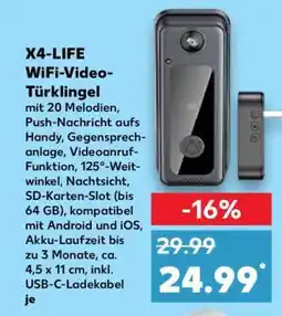 Kaufland X4-LIFE WiFi-Video-Türklingel Angebot