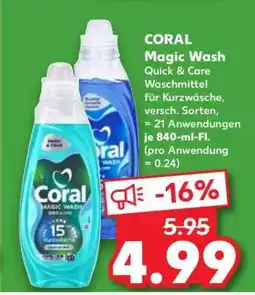Kaufland CORAL Magic Wash Angebot
