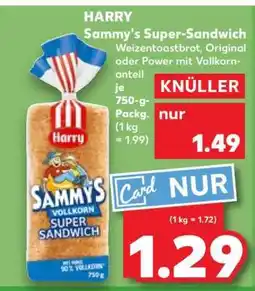 Kaufland HARRY Sammy's Super- Sandwich Angebot