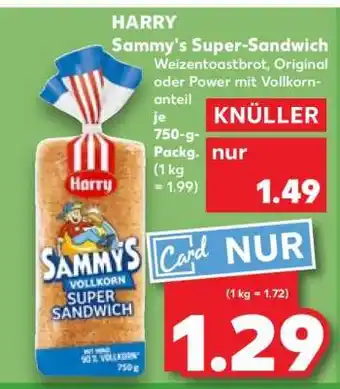 Kaufland HARRY Sammy's Super- Sandwich Angebot