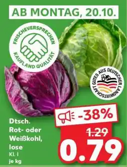 Kaufland Dtsch. Rot- oder Weißkohl, lose Angebot