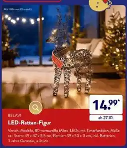 Aldi Süd BELAVI LED-Rattan-Figur Angebot