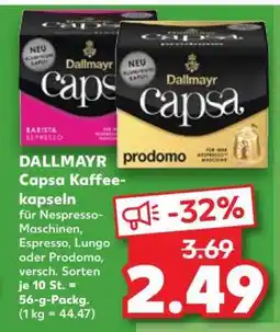 Kaufland DALLMAYR Capsa Kaffeekapseln Angebot