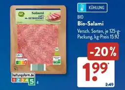 Aldi Süd Bio-Salami Angebot