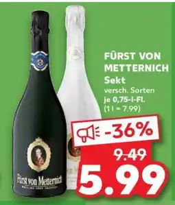 Kaufland FÜRST VON METTERNICH Sekt Angebot