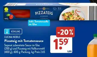 Aldi Süd Cucina Nobile Pizzateig mit Tomatensauce Angebot