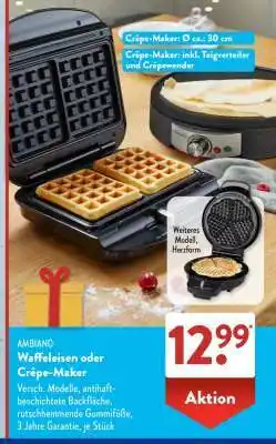 Aldi Süd AMBIAO Waffeleisen oder Crêpe-Maker Angebot