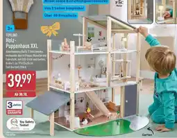 Aldi Nord TOYLINÖ Holz-Puppenhaus XXL Angebot