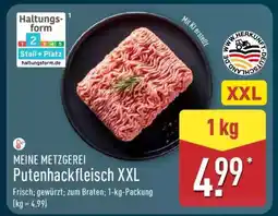 Aldi Nord MEINE METZGEREI Putenhackfleisch XXL Angebot