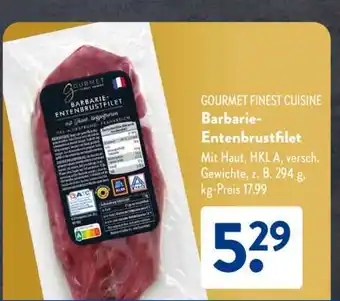 Aldi Süd Barbarie-Entenbrustfilet Angebot