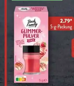 Aldi Süd Back Family Glimmer-Pulver Rubin Angebot