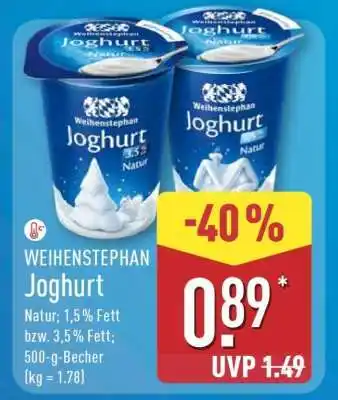 Aldi Nord Weihenstephan Joghurt Angebot