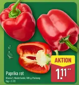 Aldi Nord Paprika rot Angebot