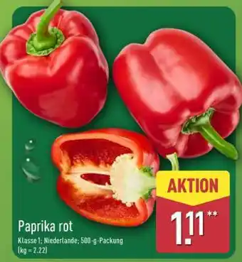 Aldi Nord Paprika rot Angebot