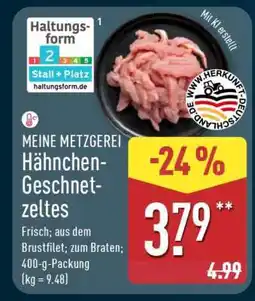 Aldi Nord MEINE METZGEREI Hähnchen-geschnetzeltes Angebot