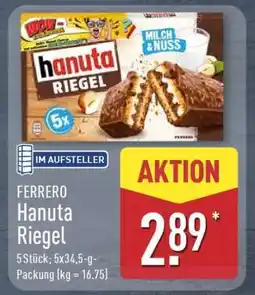 Aldi Nord hanuta Riegel Angebot