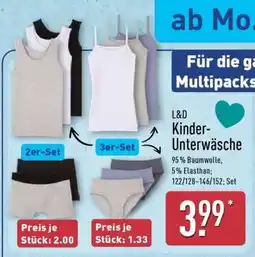 Aldi Nord L&D Kinder-Unterwäsche Angebot