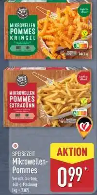 Aldi Nord SPEISEZEIT Mikrowellen-Pommes Angebot