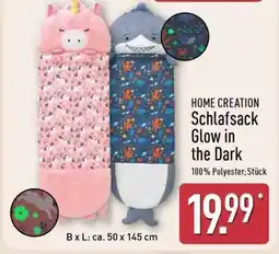 Aldi Nord HOME CREATION Schlafsack Glow in the Dark Angebot