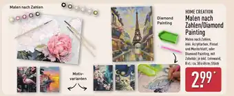 Aldi Nord HOME CREATION Malen nach Zahlen/Diamond Painting Angebot