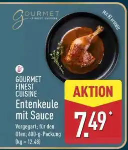 Aldi Nord GOURMET FINEST CUISINE Entenkeule mit Sauce Angebot