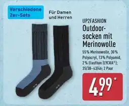 Aldi Nord UP2FASHION Outdoorsocken mit Merinowolle Angebot
